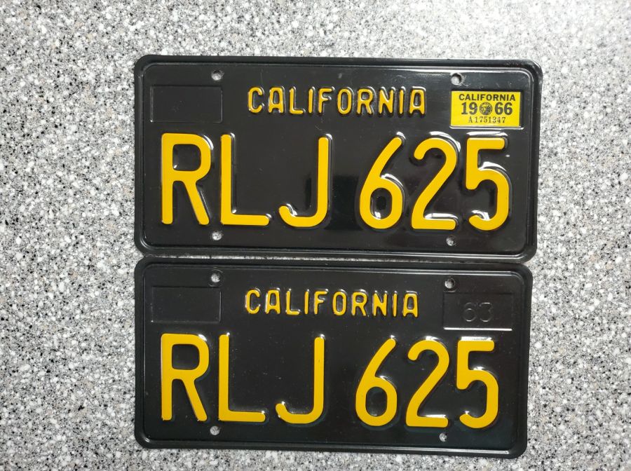 1966 California License Plates, DMV Clear