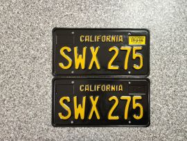 1966 California License Plates,  DMV Clear 