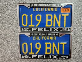 1970 California License Plates, DMV Clear 