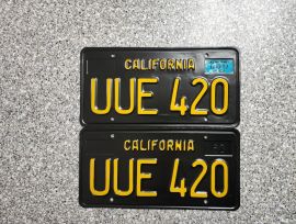 1967 California License Plates, DMV Clear 
