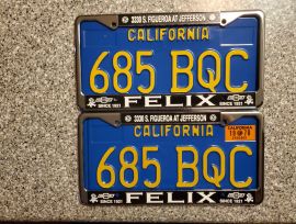 1970 California License Plates, DMV Clear 