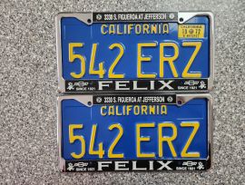 1972 California License Plates, DMV Clear 