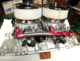 Edelbrock + Holley 650cfm Dual Quad Setup BB Heads