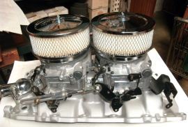 Edelbrock + Holley 650cfm Dual Quad Setup BB Heads