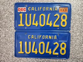 1980 California Commercial License Plates, DMV Clr