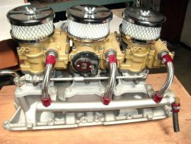 Rebuilt Tri-Power Setup Rochester 2GC for Ford 289