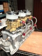 Rebuilt Tri-Power Setup Rochester 2GC for Ford 289