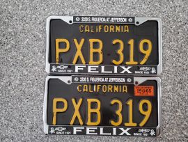 1965 California License Plates, DMV Clear 