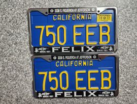 1972 California License Plates, DMV Clear 