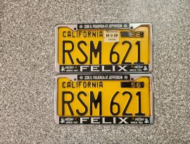 1959 California License Plates, DMV Clear 