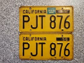 1959 California License Plates, DMV Clear Guarante