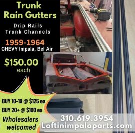 New Impala Trunk Raingutters/Drip Rails