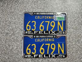 1971 California Commercial License Plates, DMV  