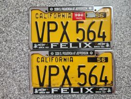 1961 California Motorcycle License Plate, DMV Clr