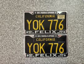 1969 California License Plates, DMV Clear  