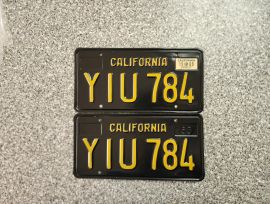 1969 California License Plates, DMV Clear 