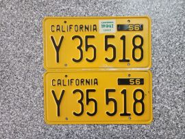 1962 California Commercial License Plates, DMV Clr
