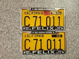 1957 California Commercial License Plates, DMV Clr