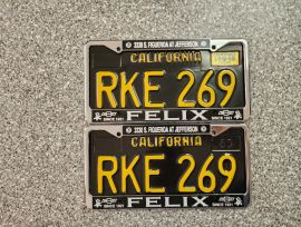 1966 California License Plates, DMV Clear 