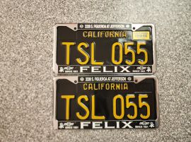 1966 California License Plates, Pro-restored, DMV 