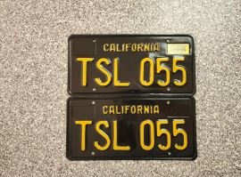 1966 California License Plates, Pro-restored, DMV 