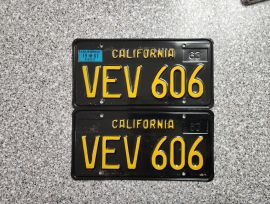 1967 California License Plates, DMV Clear