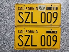 1959 California License Plates, DMV Clear