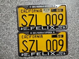 1959 California License Plates, DMV Clear