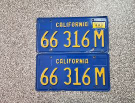 1972 California Commercial License Plates, DMV Clr