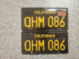 1965 California License Plates, DMV Clear