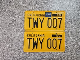 1960 California License Plates, DMV Clear 