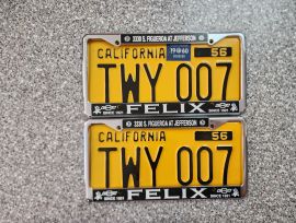 1960 California License Plates, DMV Clear 