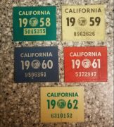 1958 to 1962 California License Plate Validation 