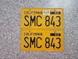 1959 California License Plates, DMV Clear