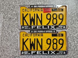 1957 California License Plates, DMV Clear 