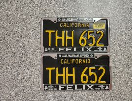 1966 California License Plates, Pro-Restored, DMV 