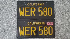 1968 California License Plates, DMV Clear