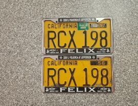 1958 California License Plates, DMV Clear 