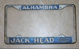 WANTED - Jack Head Chevrolet License Plate Frame