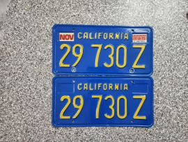 1975 California Commercial License Plates, DMV 