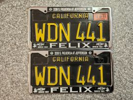 1968 California License Plates, DMV Clear 