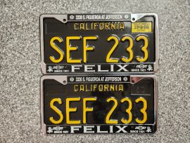 1966 California License Plates, DMV Clear 