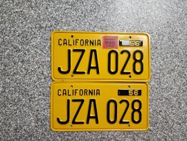 1957 California License Plates, DMV Clear 