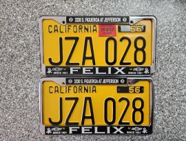 1957 California License Plates, DMV Clear 