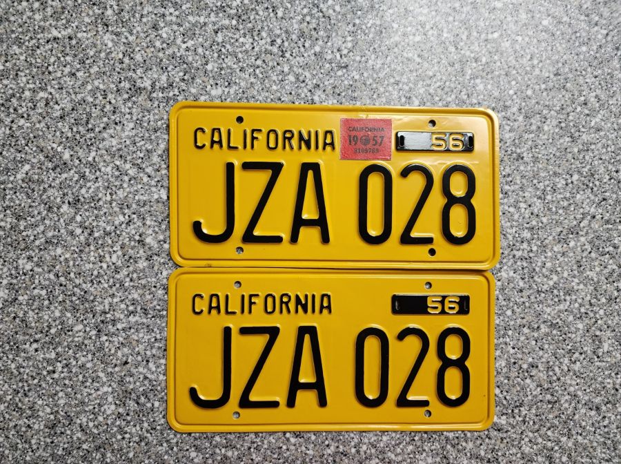 1957 California License Plates, DMV Clear