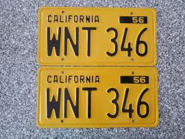 1961 California License Plates, DMV Clear 