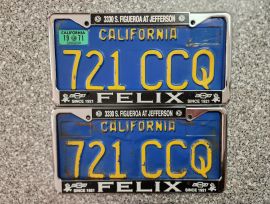 1971 California License Plates, DMV Clear, G