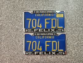 1972 California License Plates, DMV Clear         