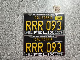 1966 California License Plates, DMV Clear 