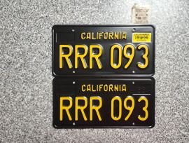 1966 California License Plates, DMV Clear 